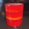 Photophore cylindrique Orange sans motif