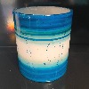 Photophore cylindrique Bleu Moucheté