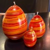 Composition de 3 bougies Oeufs Orange