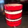 Photophore cylindrique rouge sans motif